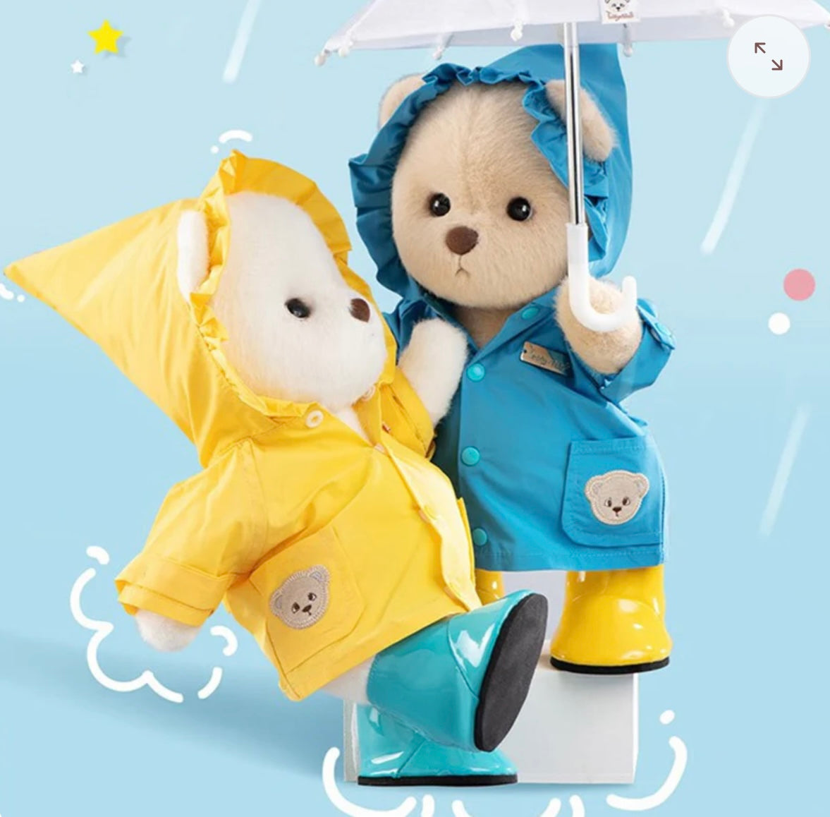 Blue raincoat 30 cm baby