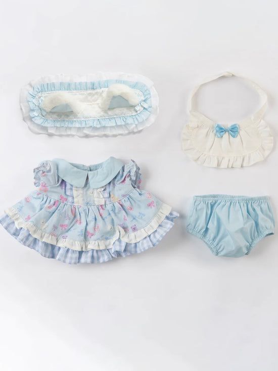 Blue butterfly orchid dress 30 cm baby