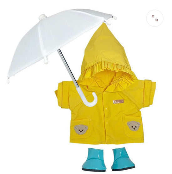 Yellow raincoat 30 cm baby