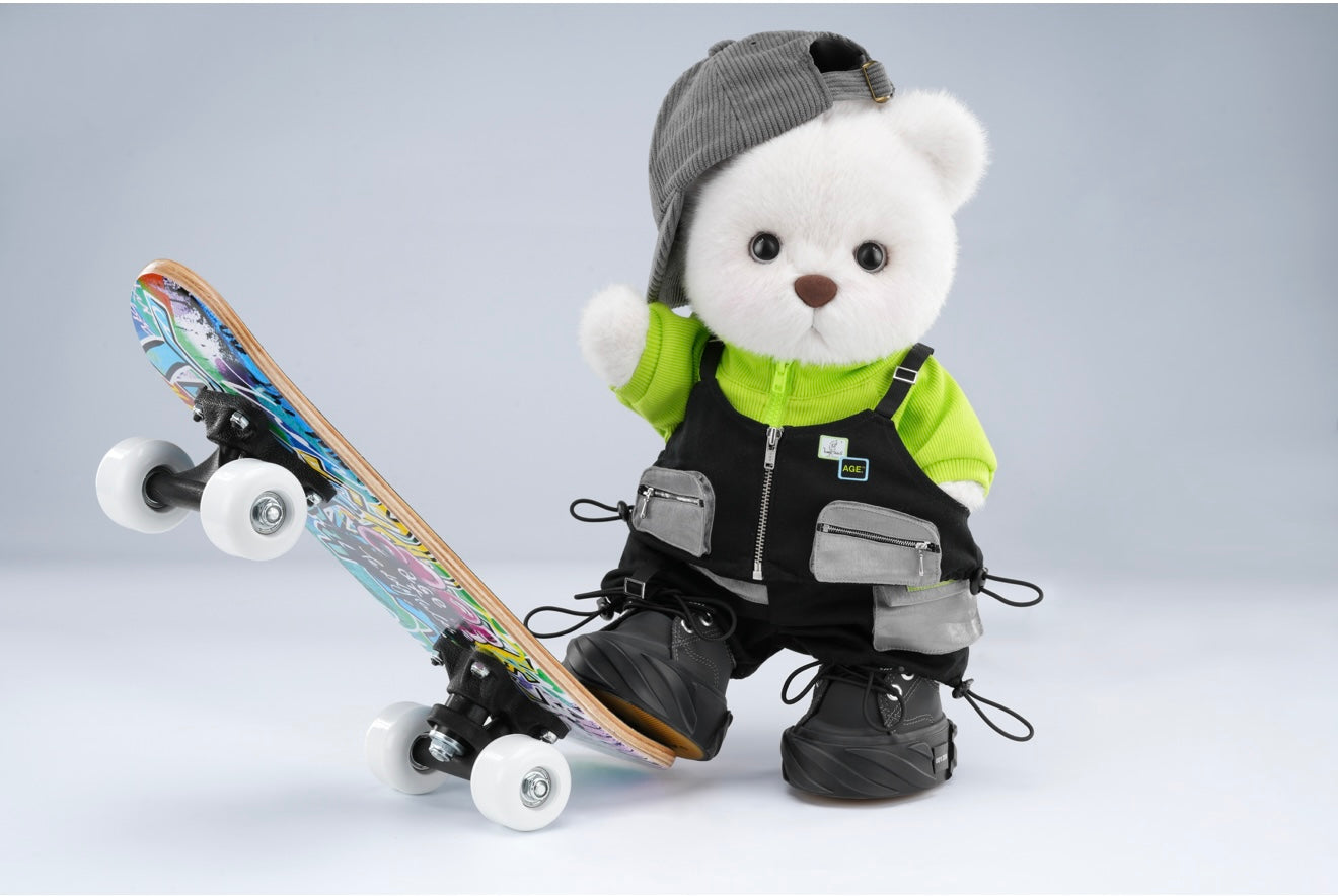 38 cm Hug Bear skate boy set