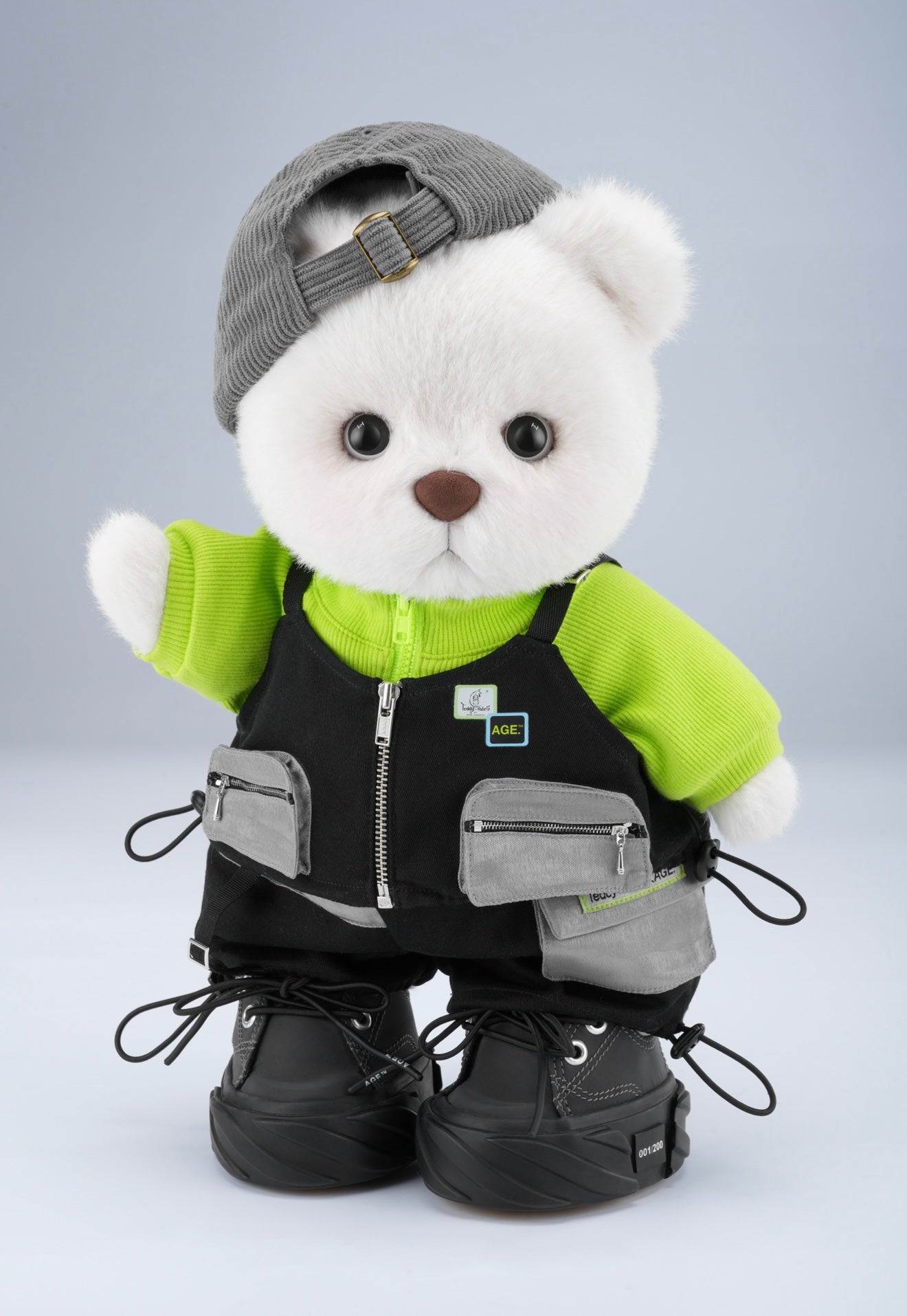 38 cm Hug Bear skate boy set